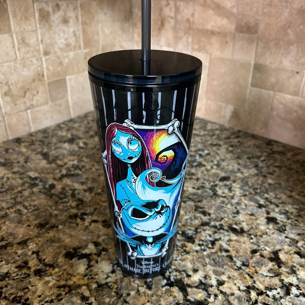 Disney Starbucks Black Nightmare Before Christmas Tumbler 2025